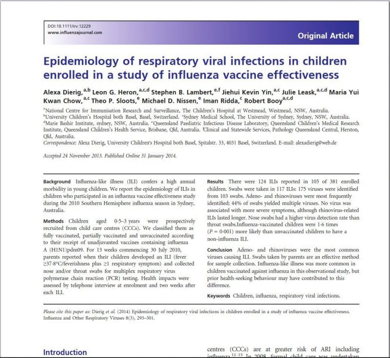 Epidemiology of respiratory viral infections in children e1587420154231