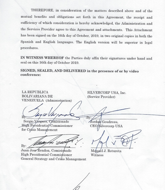 venezuela contract signatories including guaido