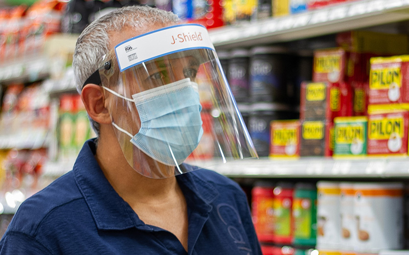 Retail Use of Face Shield