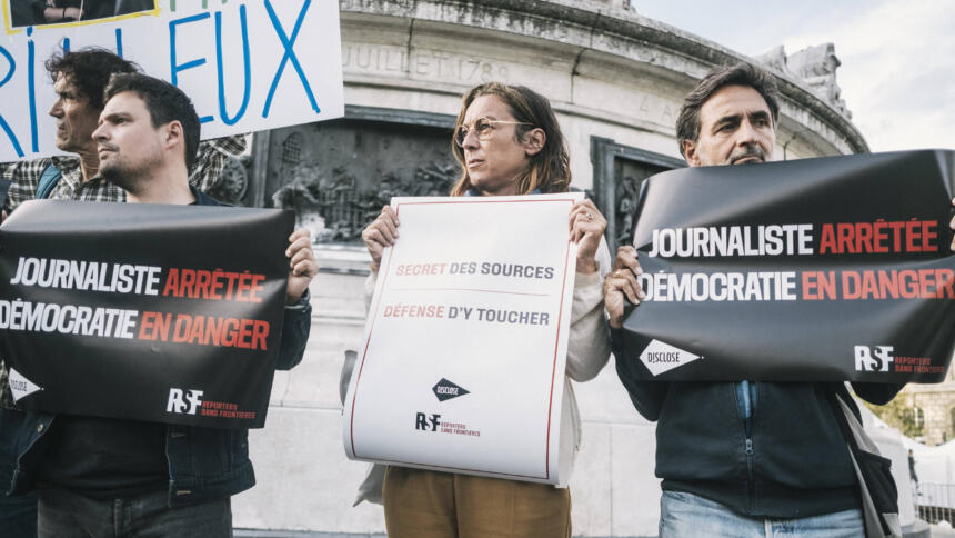 huiveringwekkende  arrestatie van journalisten in Frankrijk